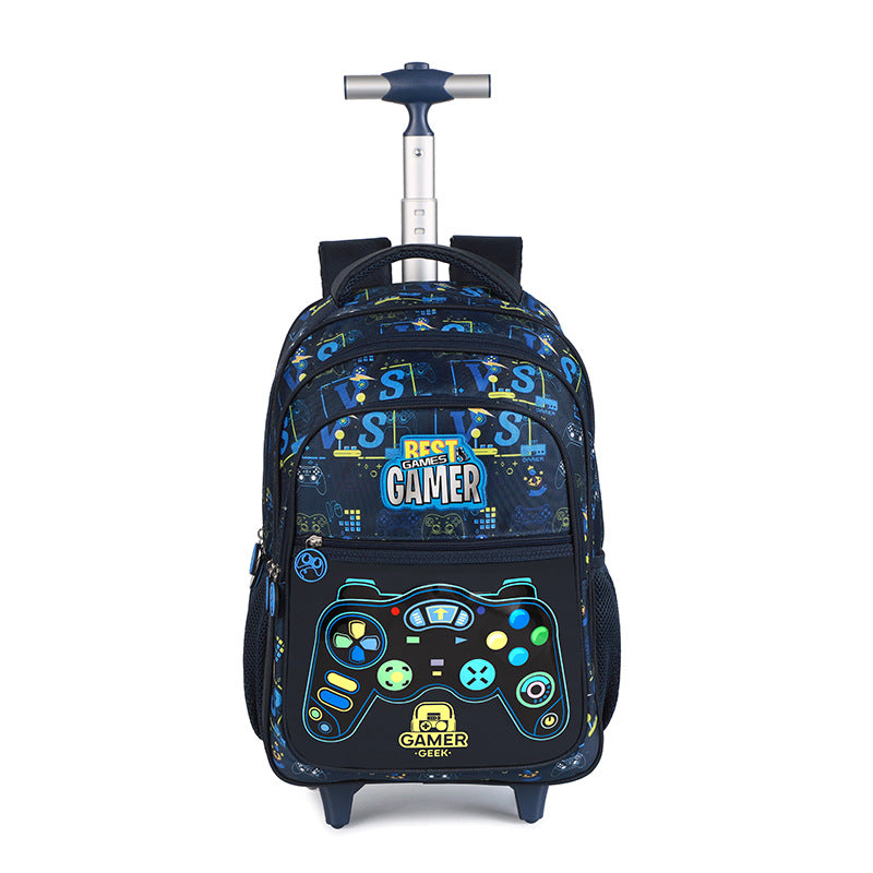 Children's Large Capacity Fashion Light Cartoon Expandable Three-piece Leisure Backpack