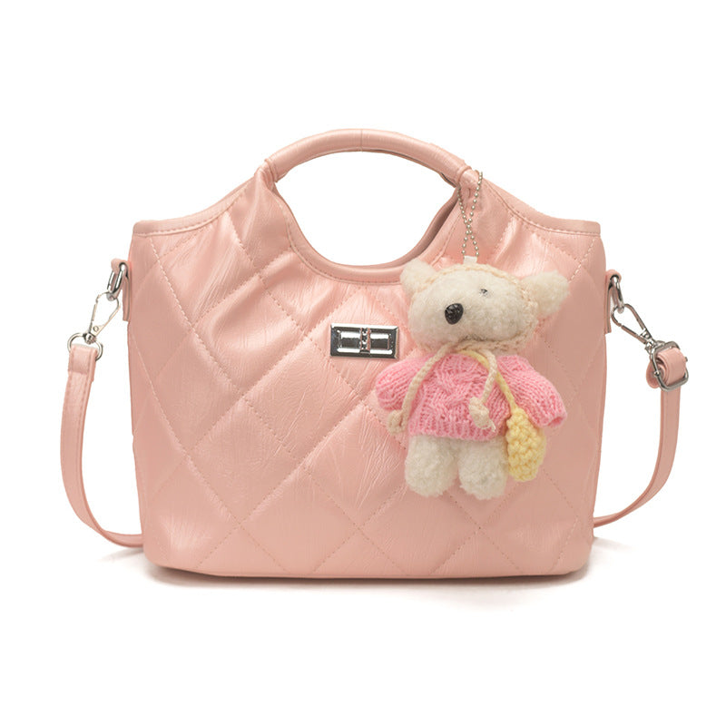 Durable Innovative Women's Korean Rhombus Commuter Bucket Bag