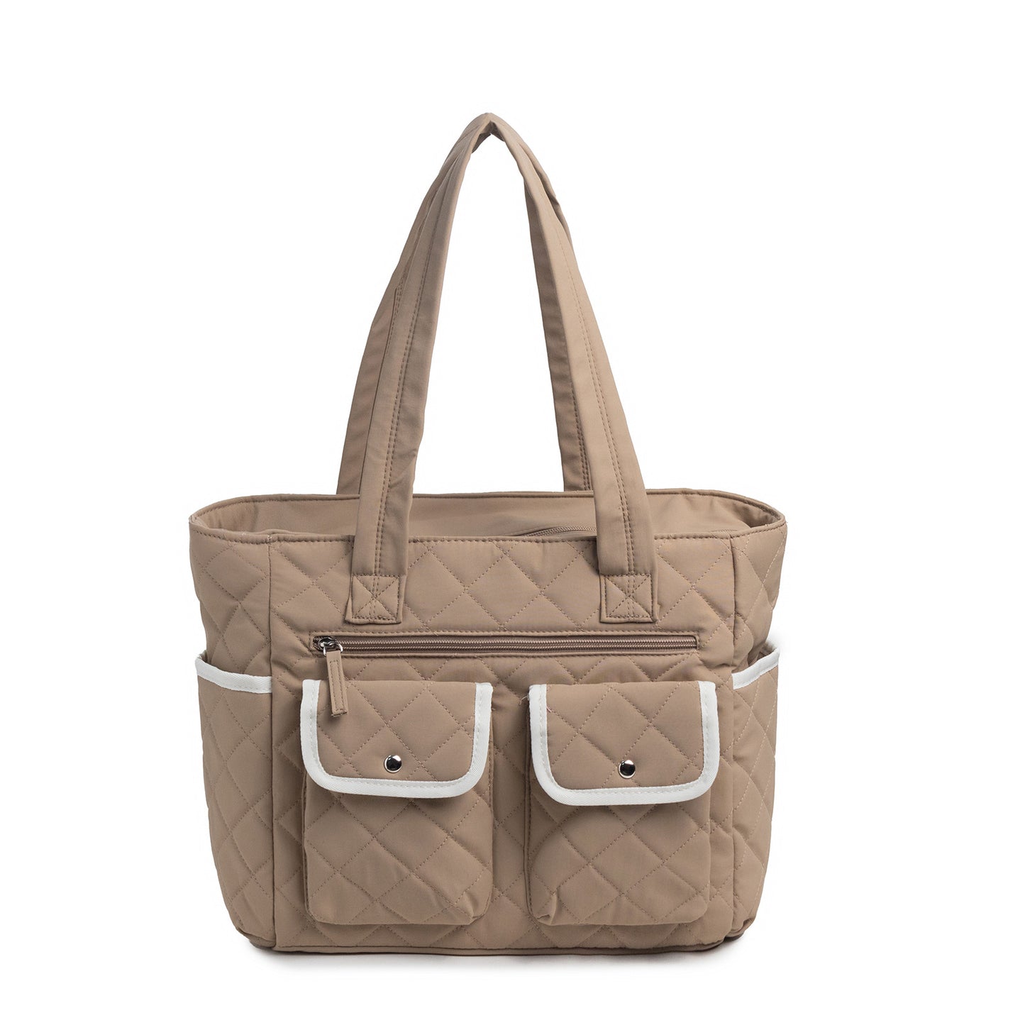 Women's With More Than Strap Pockets Quilted Tote Bag