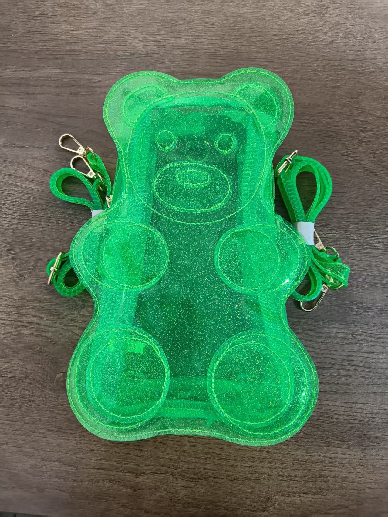 Cute Transparent Gummy Bear For Outing Women's Messenger Bag