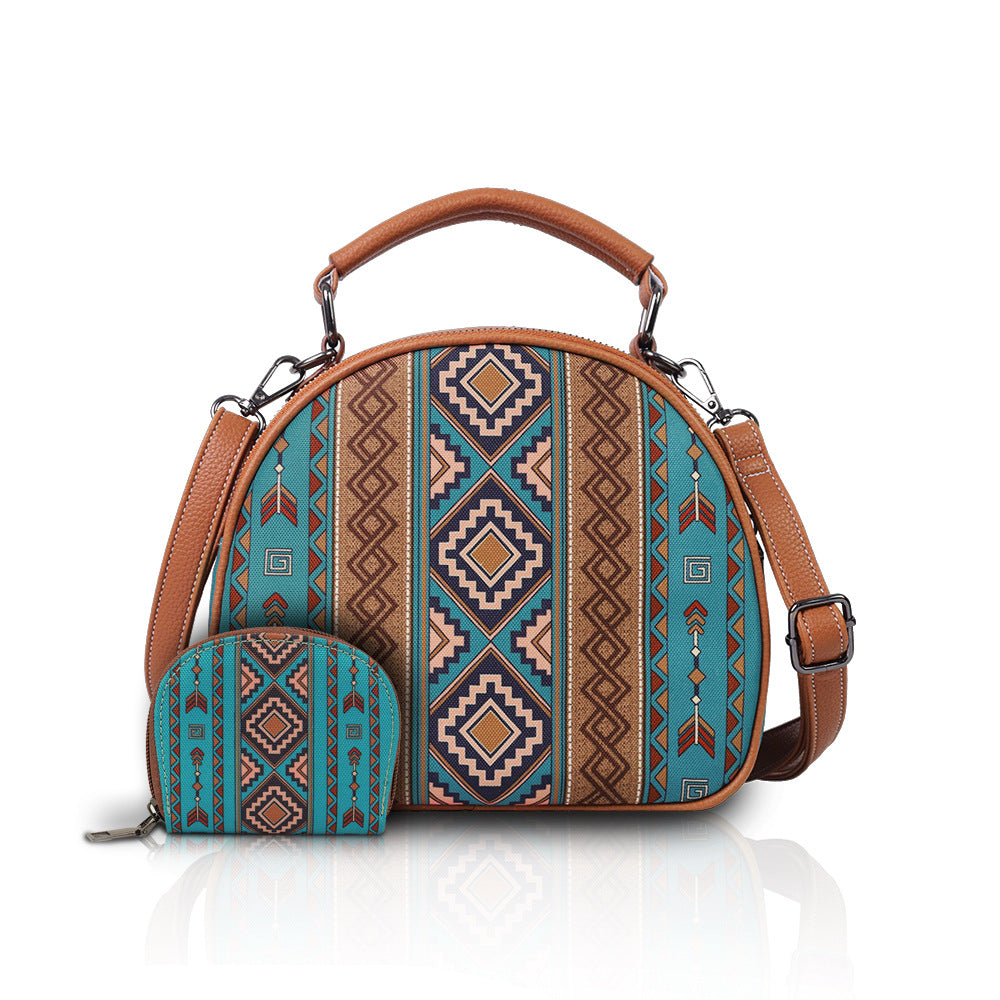 Bohemian Style Two-piece Shell Large Capacity Suitable For Women's Messenger Bag