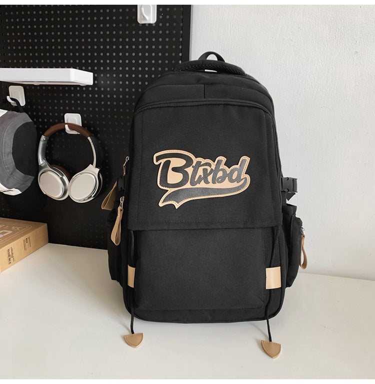Women's Street Trend Junior's Contrast Color Campus Backpacks