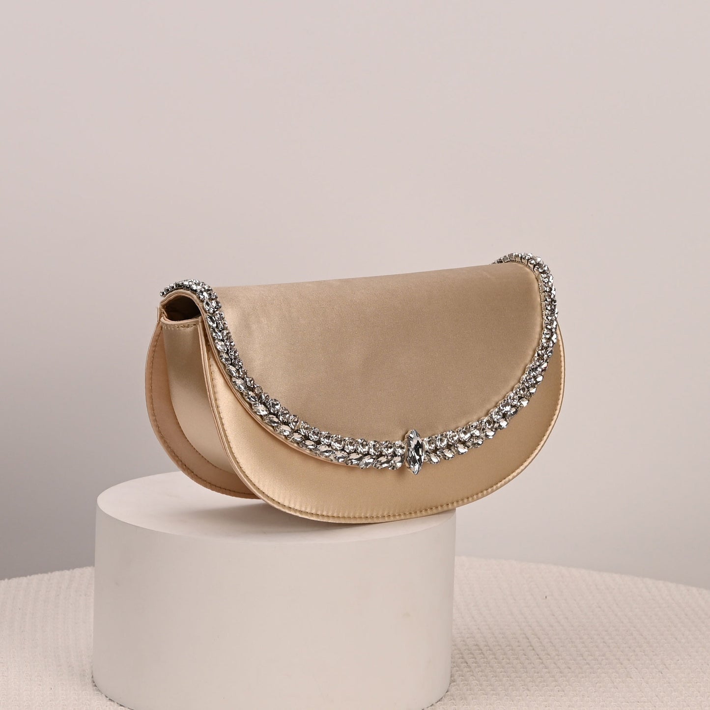 Women's French Fairy Saddle Satin Dinner Women's Shoulder Bag