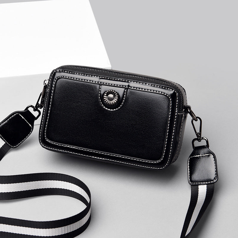 Women's Retro Fashion Mobile Simple Soft Leather Phone Bags