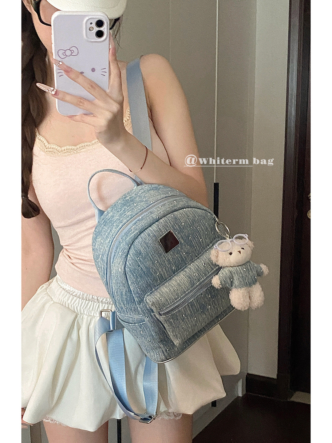 Korean Style Large Capacity Simple Denim Women's Backpack