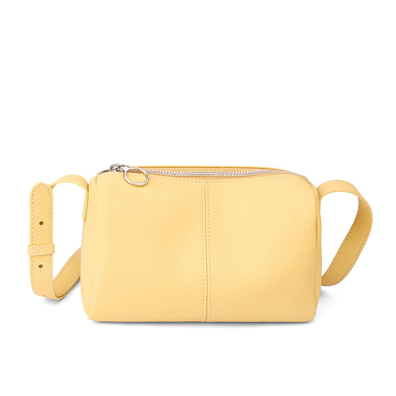 Women's First Layer Cowhide Summer Pillow Commuter Underarm Toast Women's Messenger Bag