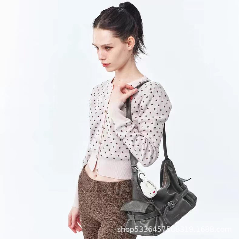 Glamorous Niche Motorcycle Fashion Large Capacity Underarm Bag