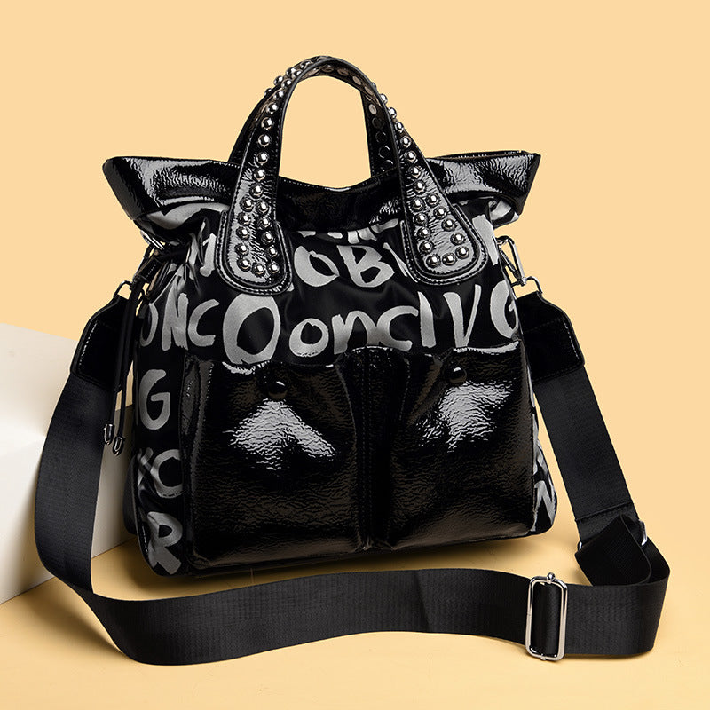 Popular Women's Letter Rhinestone Fashion Elegant Tote Bags
