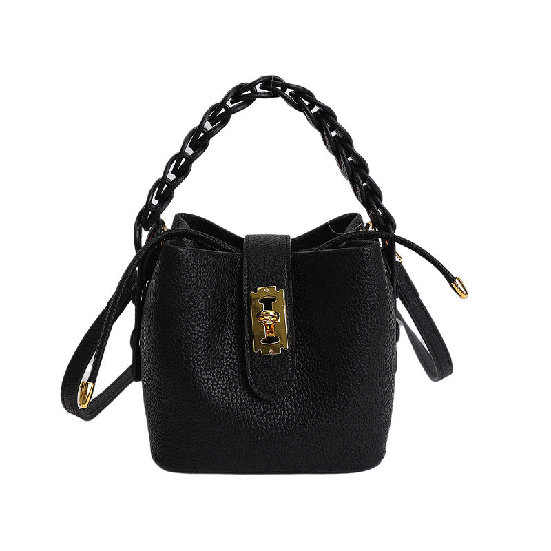 Women's Design High-grade Vegetable Basket Elegant Graceful Bucket Bag