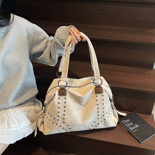Rivet Large Capacity Vintage Commuter Trend Handbags