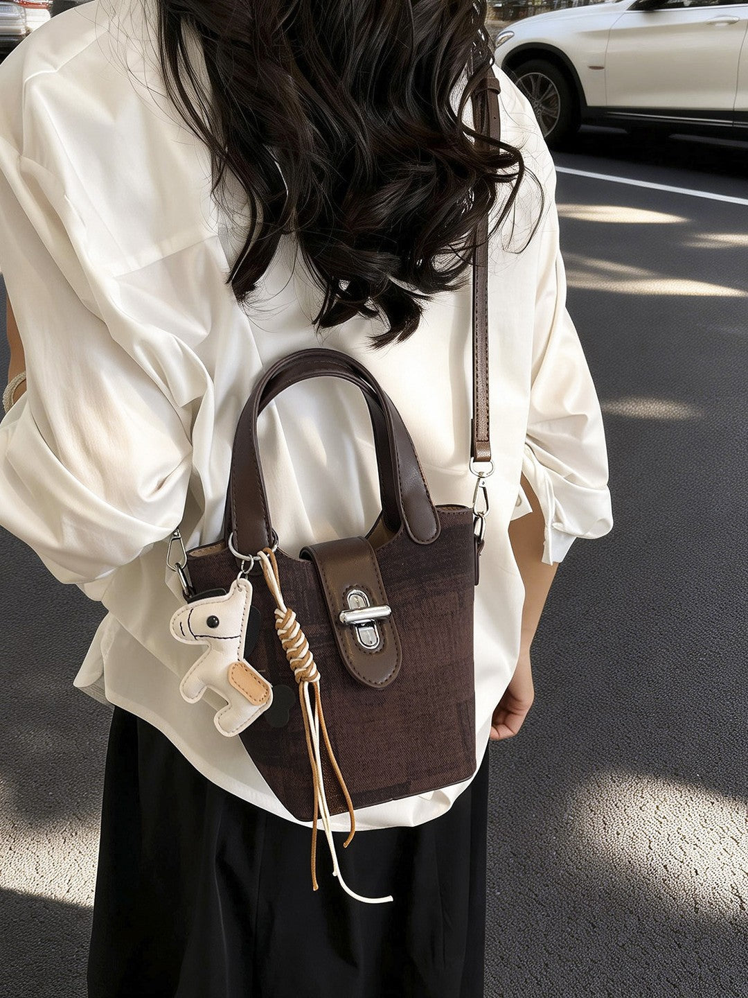 Women's Advanced Texture Light Luxury Portable Vegetable Basket Bags