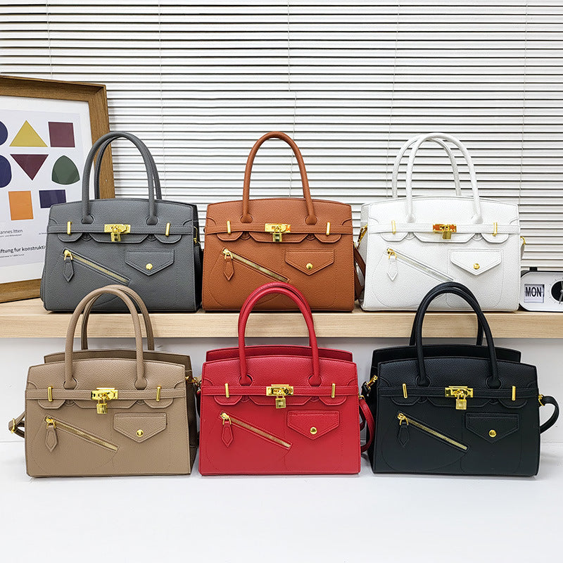 Large Capacity Platinum Simple Easy Matching Women's Handbag