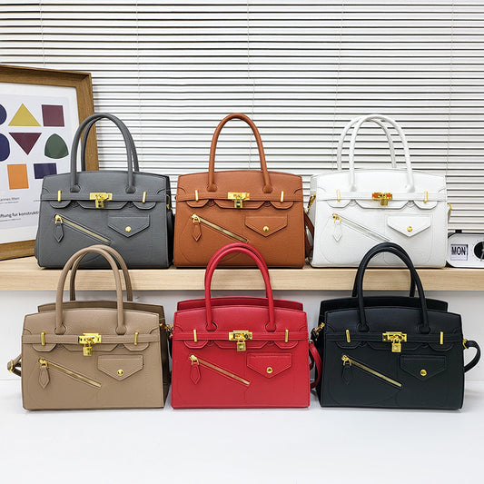 Large Capacity Platinum Simple Easy Matching Women's Handbag
