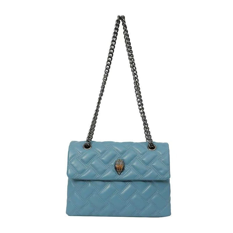 Chain Diamond Embroidery Thread Versatile Eagle Head Light Women's Shoulder Bag