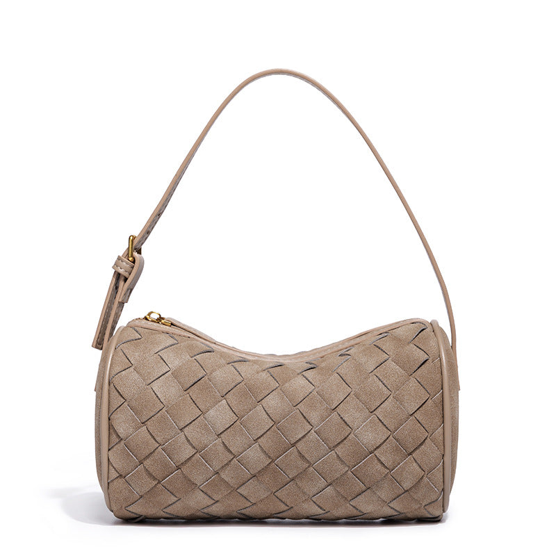 Lazy Versatile Korean Style Niche Frosted Suede Woven Women's Shoulder Bag