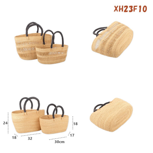 Women's Holiday Straw Basket African Imported Handmade Vegetable Beach Women's Handbag