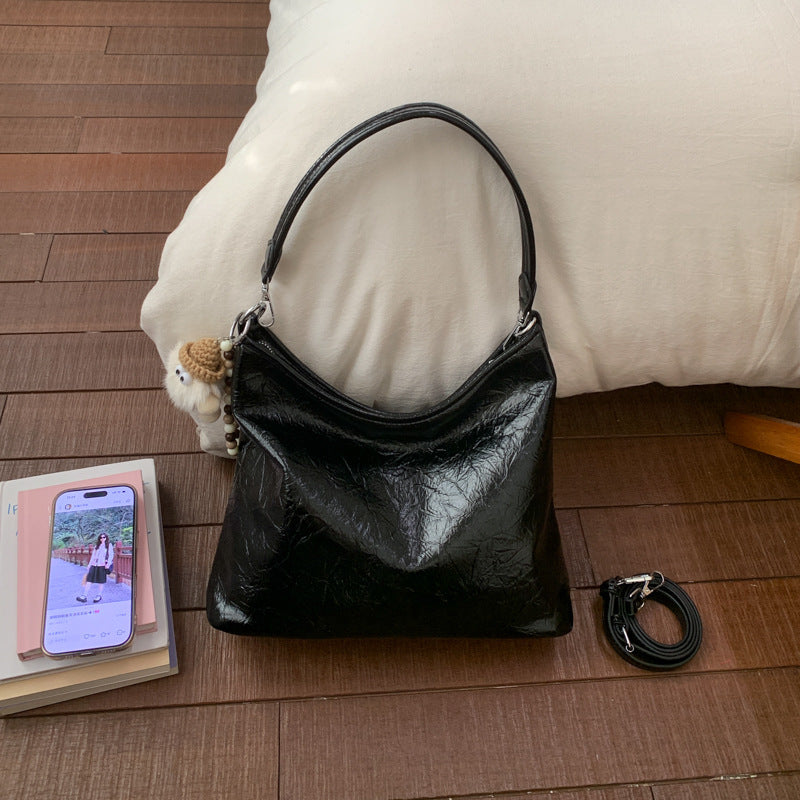 Women's Retro Wax Oil Leather High-grade Sensor Bags