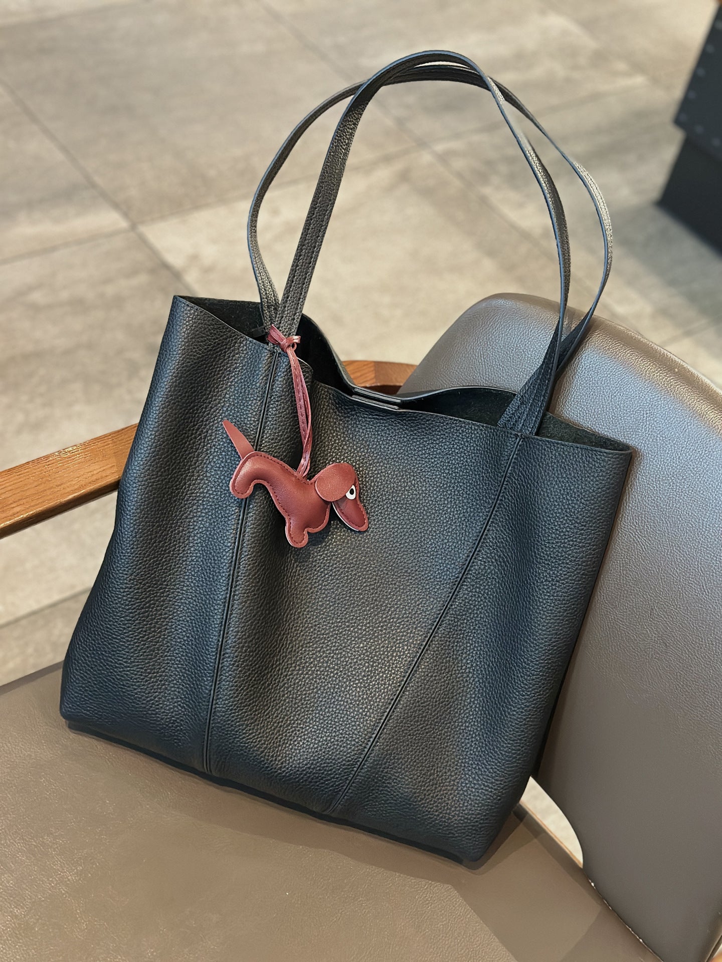 Women's Shopping Large Capacity Idle Style Genuine Leather Women's Shoulder Bag