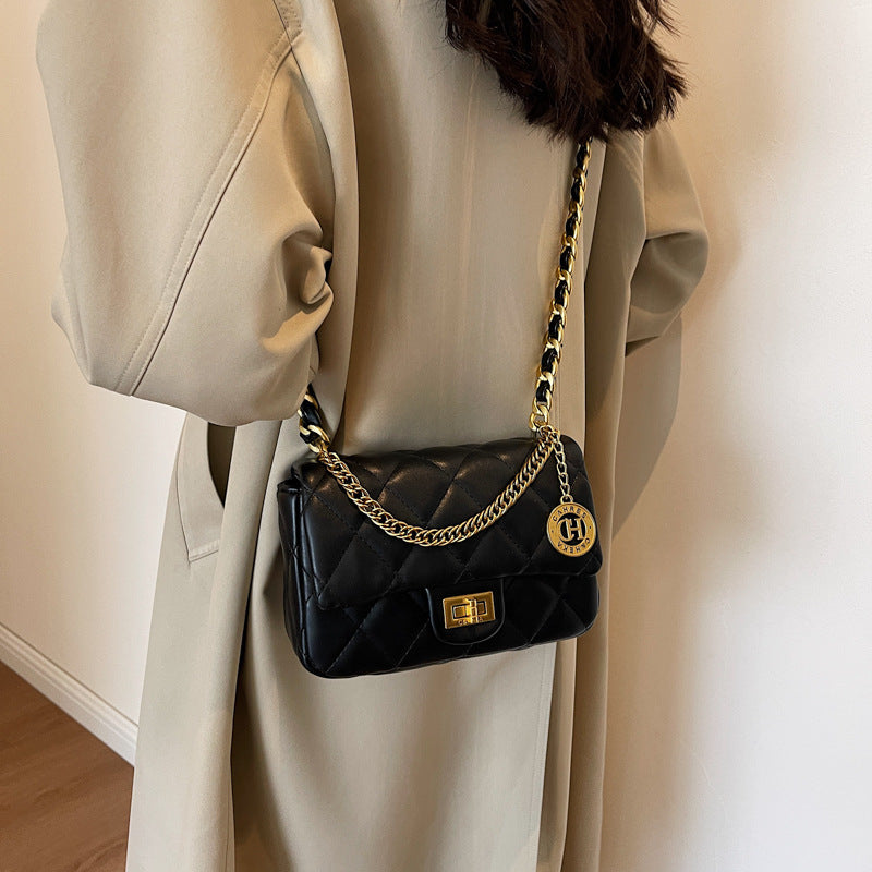 Rhombus Embroidered Line Female Summer Popular Bags