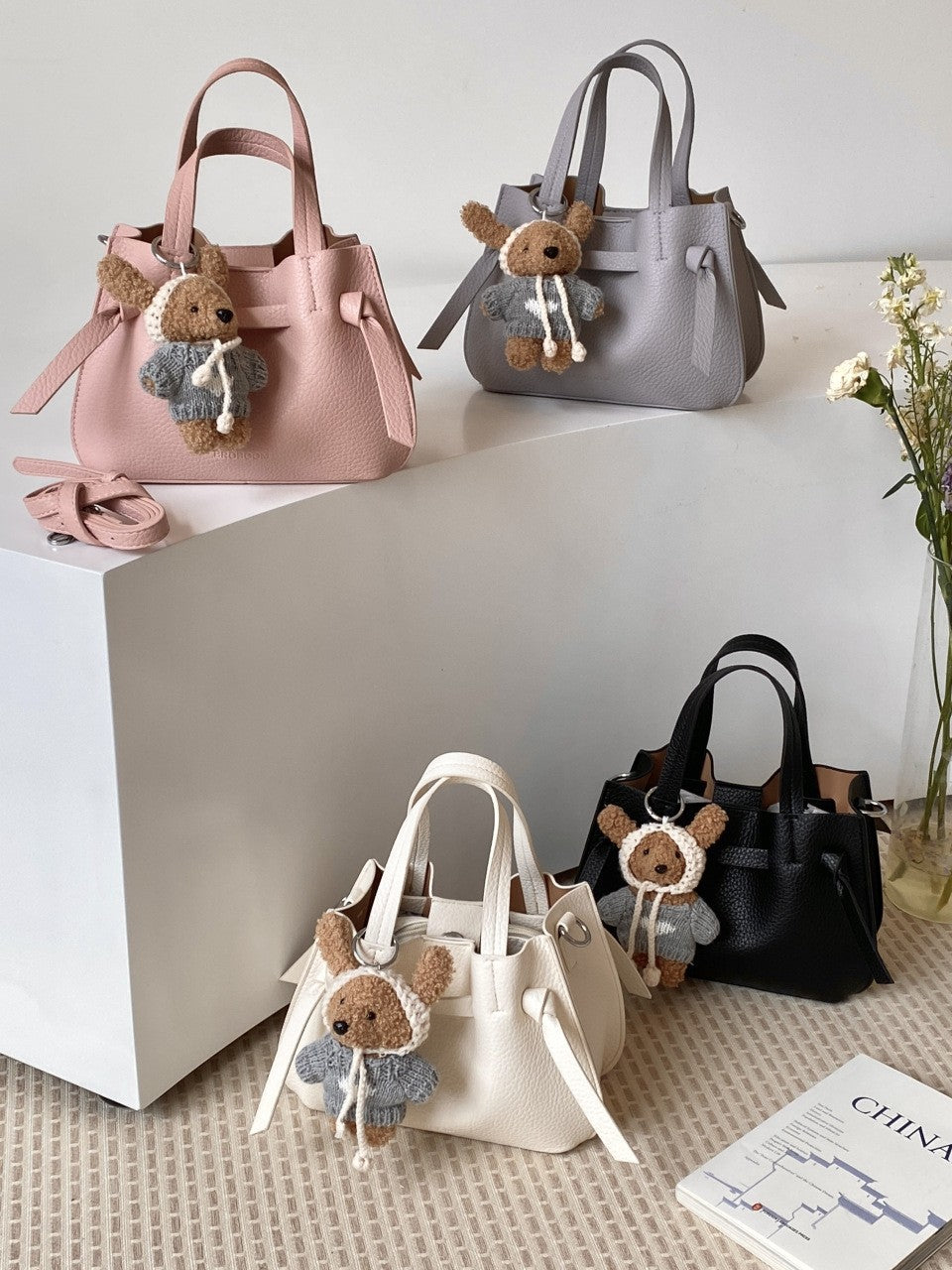 Retro Lychee Pattern Minority Fashion Western Women's Handbag