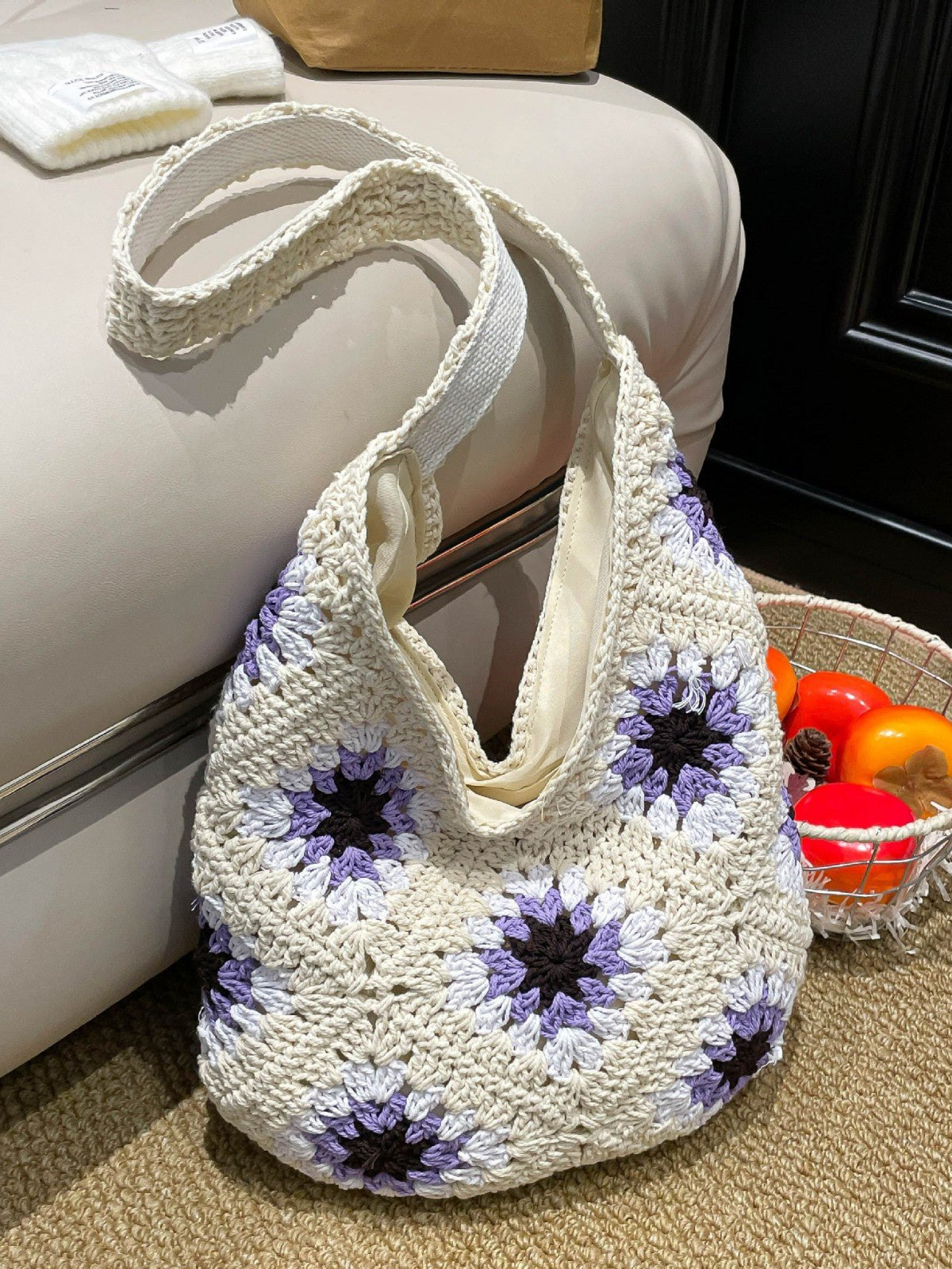 Women's Korean Niche Design Hollow Sunflower Large Capacity For Women's Shoulder Bag