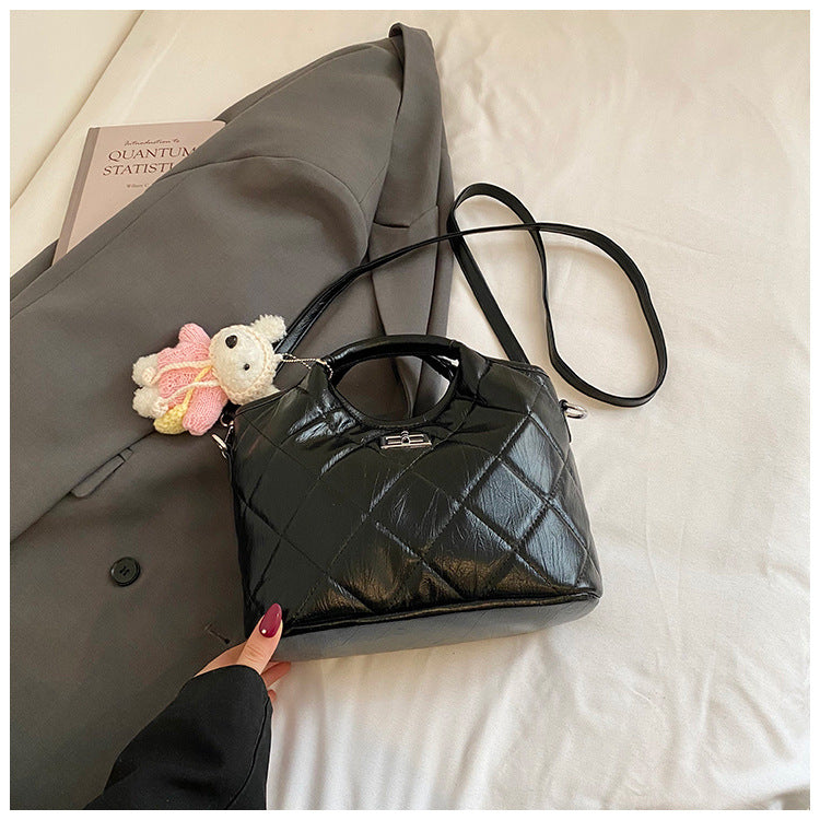 Durable Innovative Women's Korean Rhombus Commuter Bucket Bag