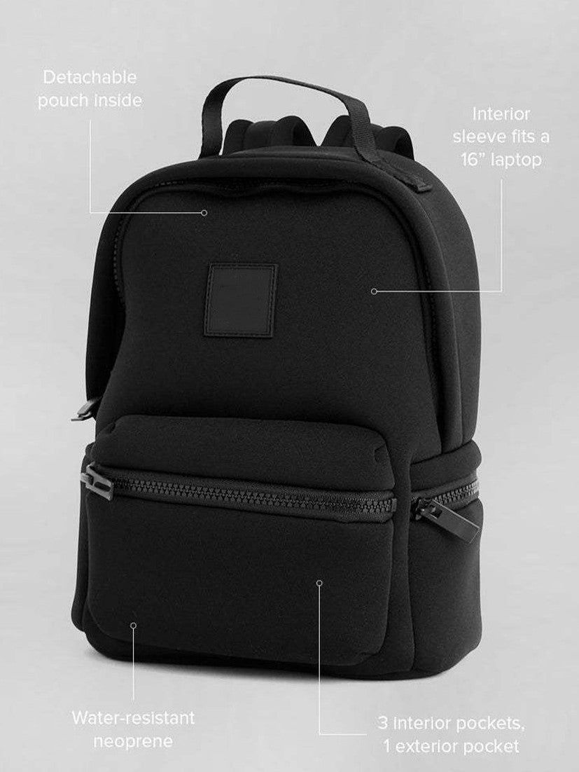 Matte Neoprene Black Cloth Cover Mother Sports Backpack