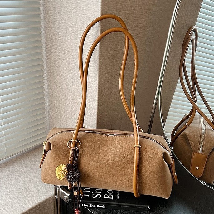 Retro Minority Portable Commute Style Trendy Fashion Suede Large Underarm Bag