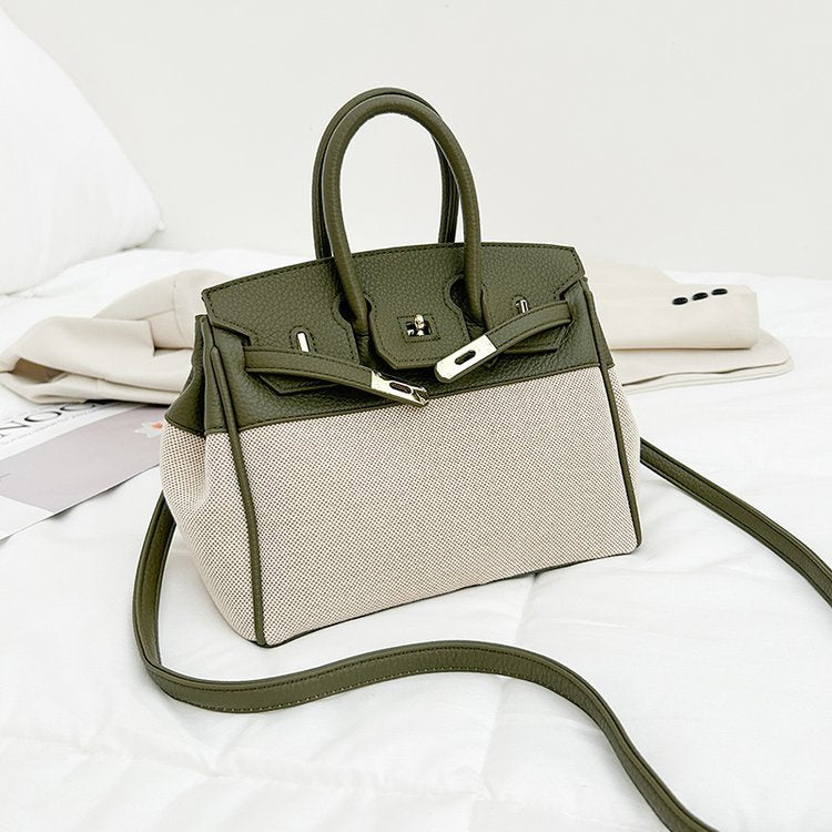 Women's Stylish Textured Kelly Popular Korean Portable Platinum Women's Shoulder Bag