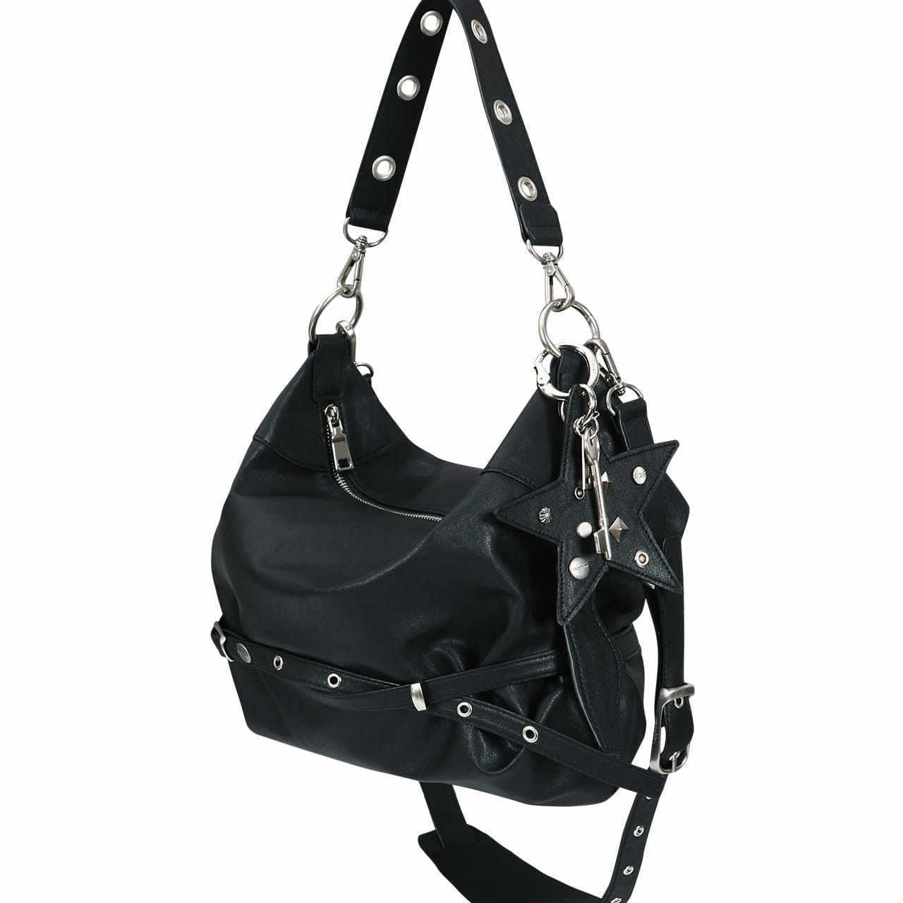 Classic Star Pillow-shaped Strap Leather Surface Women's Shoulder Bag
