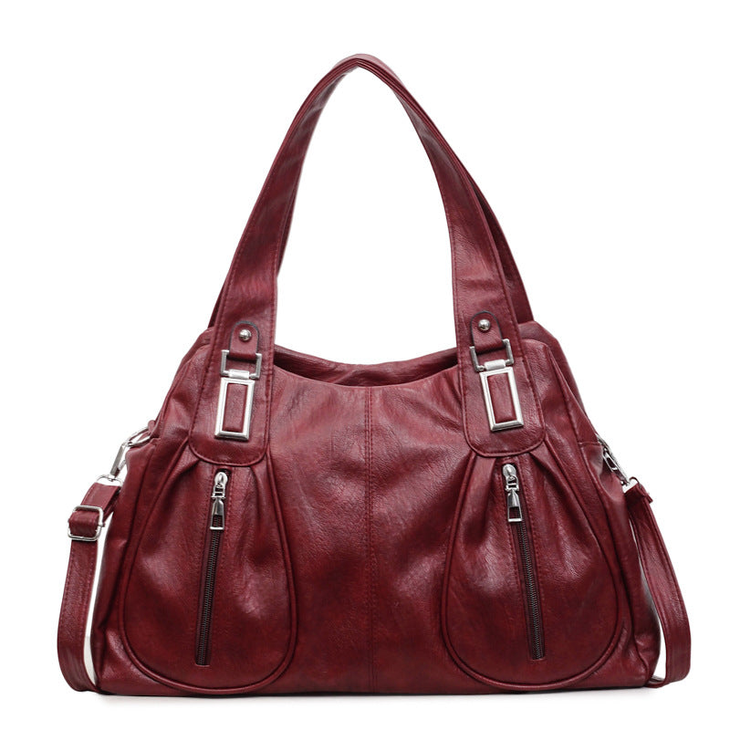Retro Fashion Rivet Good-looking Large Capacity Portable Underarm Tote Bag