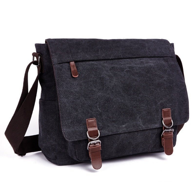 Men's Canvas Korean Style Trendy Male Computer Men's Messenger Bag