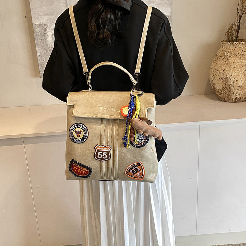 Women's Commuter Retro Large Capacity College Style Women's Messenger Bag