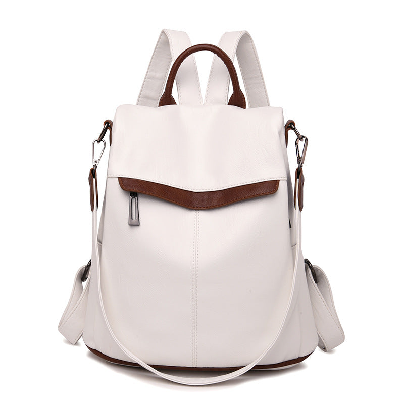 Women's Leather Pattern Stitching Fashion Textured Female Women's Backpack