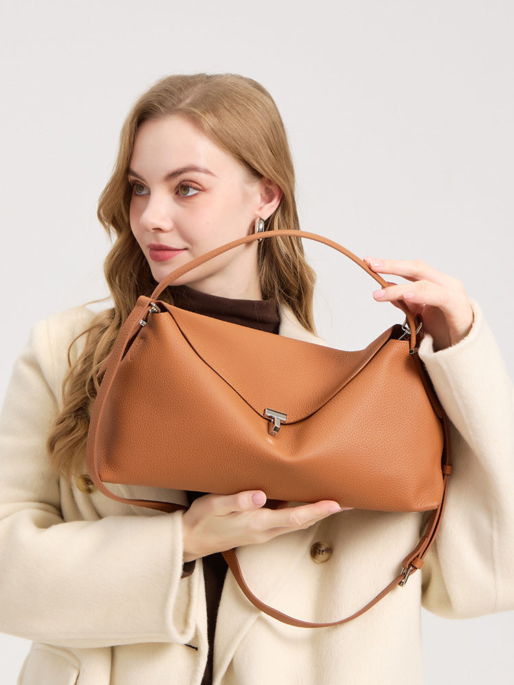 Women's Pillow Cowhide Genuine Leather Minority Fashion Women's Messenger Bag