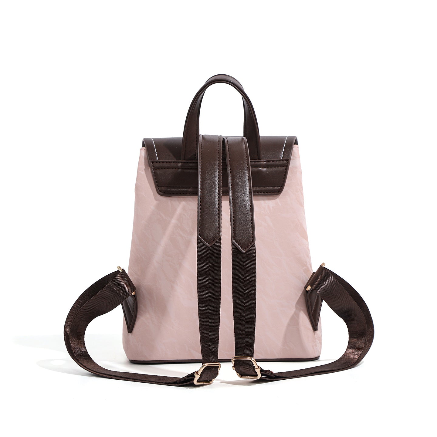 Beige Pink Quicksand Pattern Dog Embroidered Women's Backpack