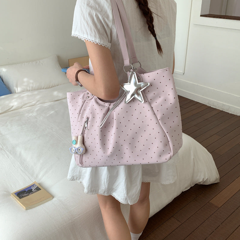 Women's Polka Dot Spring Leisure Fashion Best-selling Class Commuter Large Tote Bag