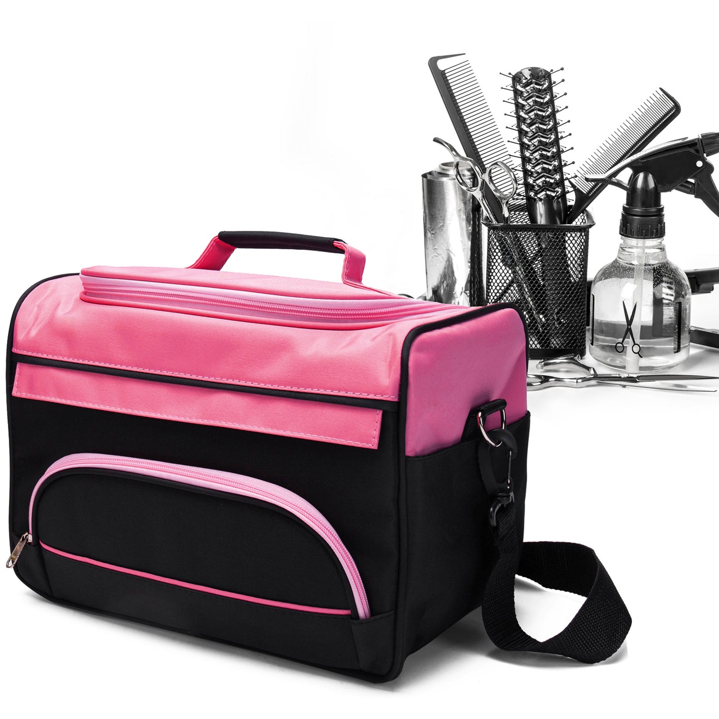 Beauty Salon Pink Large Capacity Storage Makeup Bag