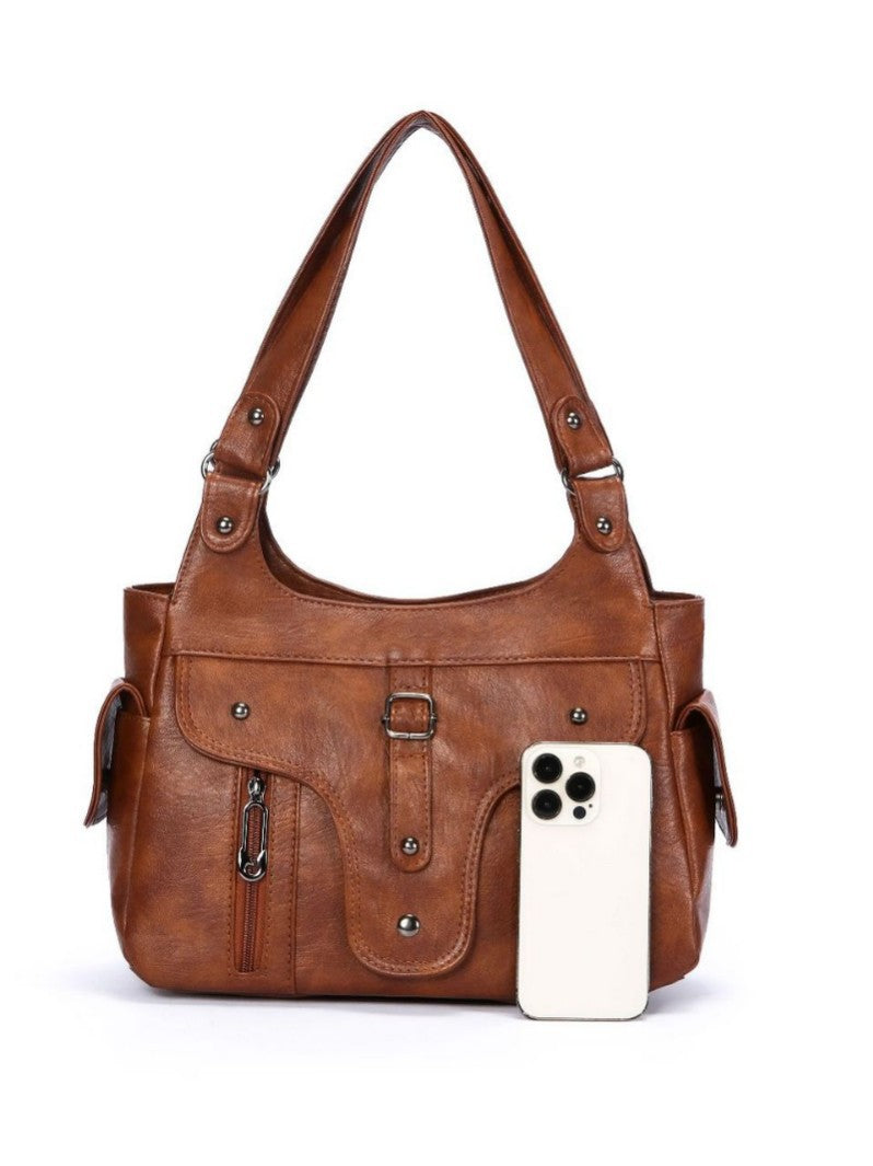 Women's Retro Large Capacity Fashion High-grade Western Handbags