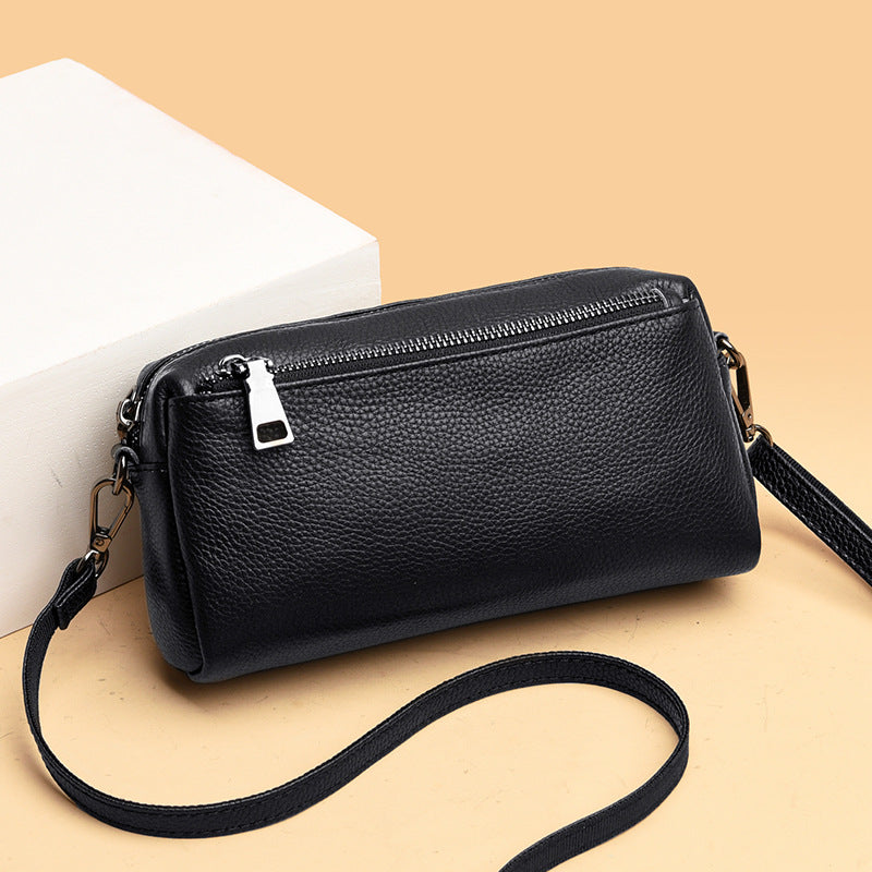 Women's First Layer Cowhide Niche Commute Minimalist Women's Messenger Bag