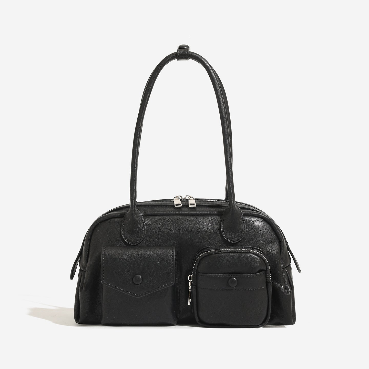 Beautiful Suede Bowling High-grade Portable Boston Underarm Bag