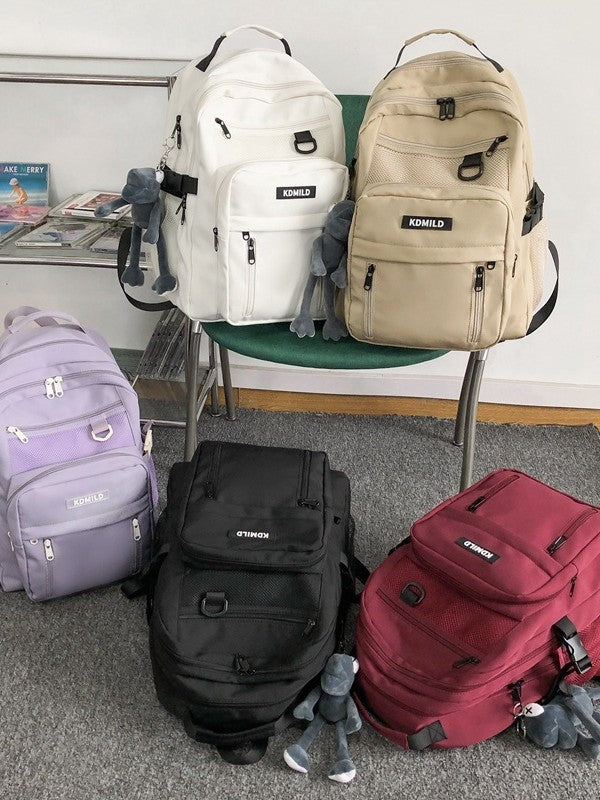 Men's Korean Style Fashion High College Large Leisure Backpack