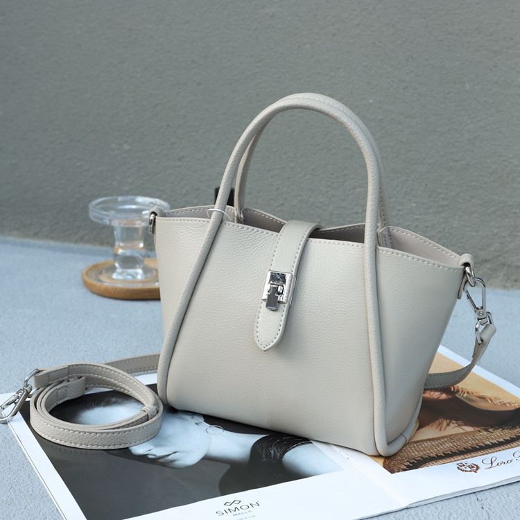 Leather Female Lady Commuter Mother Elegant Bucket Bag