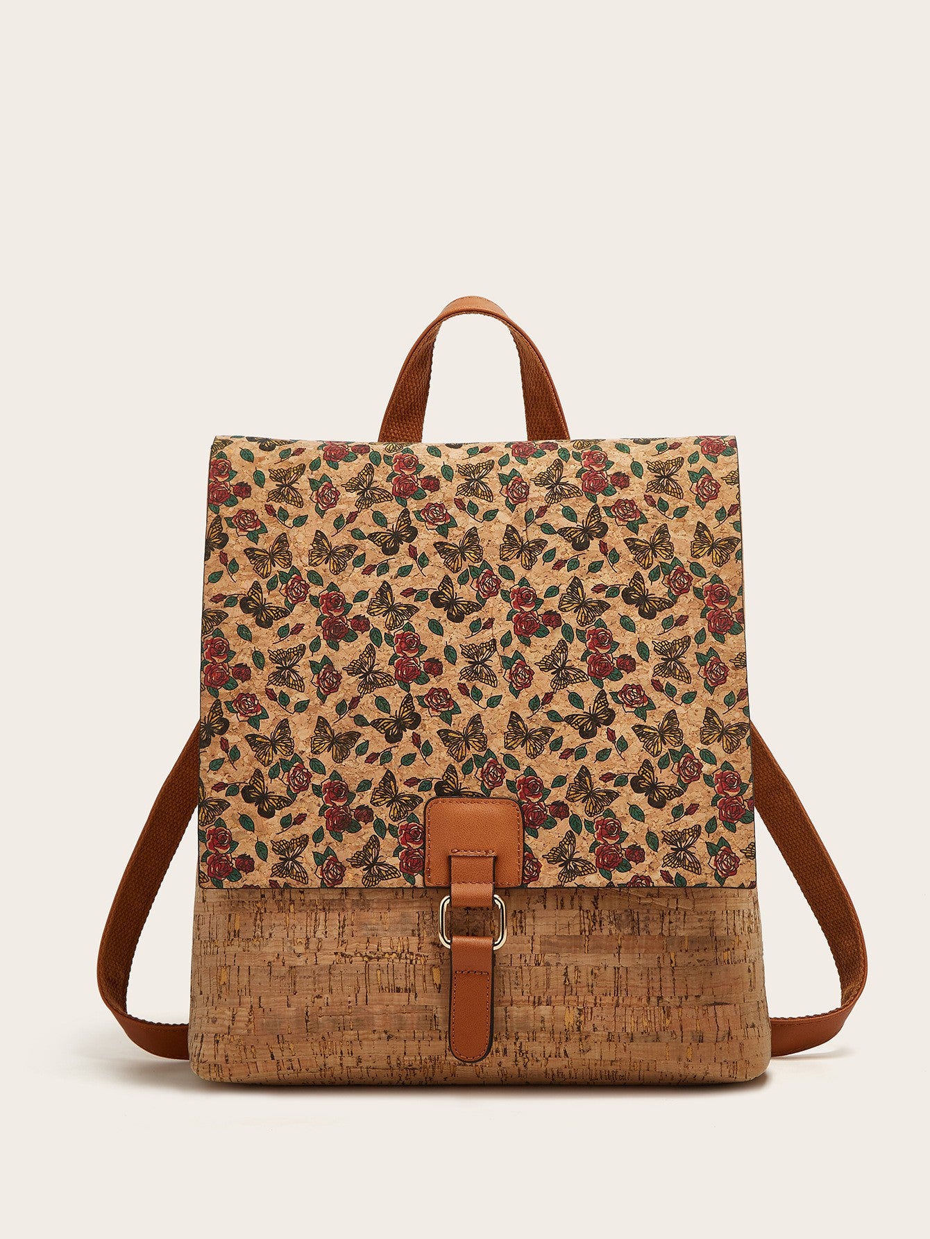 Women's Fashion Retro Printing Bark Flip Large Bags