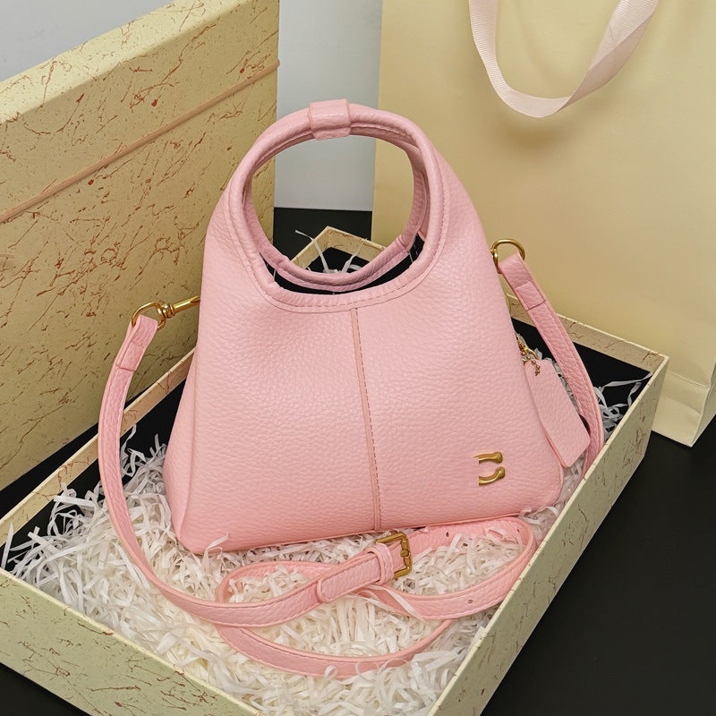 Women's Lychee Pattern Vegetable Basket Fashion Simple Portable Large Women's Messenger Bag