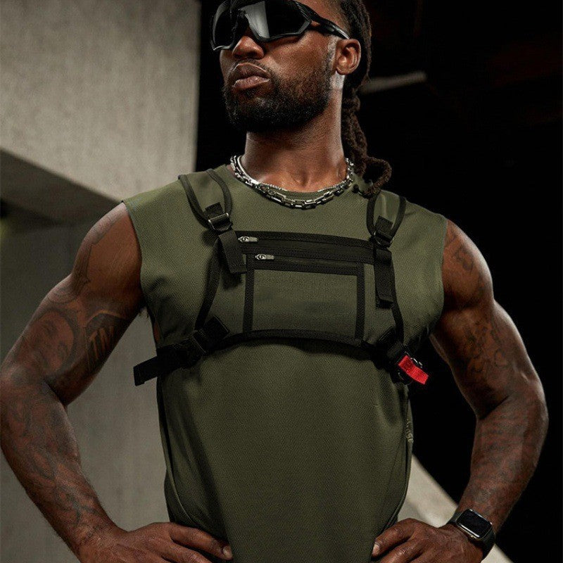 Men's Vest Practical Corset Hip Hop Street Sports Backpack