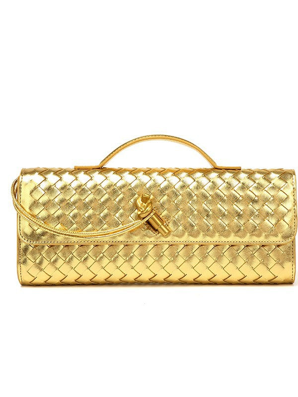 Woven Baguette Niche Advanced Horizontal Hand Holding Women's Shoulder Bag