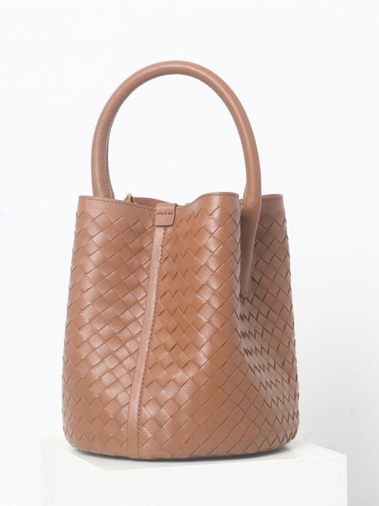 Women's Fashion High-grade Sheepskin Woven Large Capacity Women's Shoulder Bag