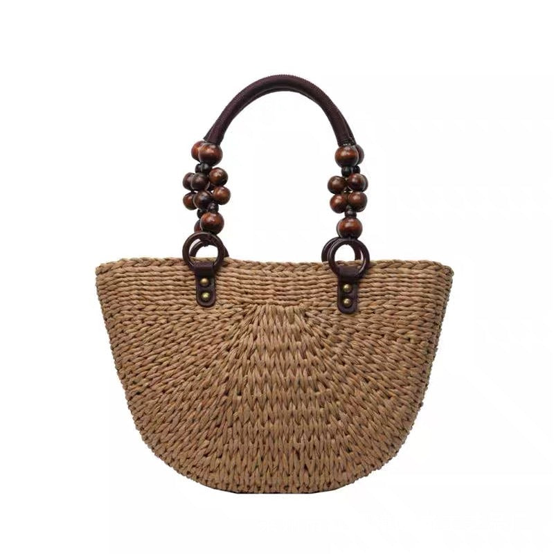 Women's Woven Seaside Beach Leisure Vacation Straw Women's Handbag