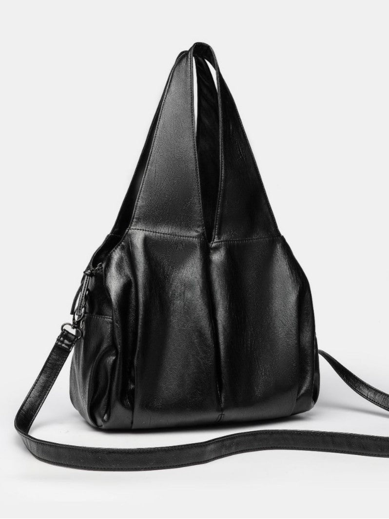 Niche High-grade Vintage Large Capacity Soft Leather Portable Tote Bags